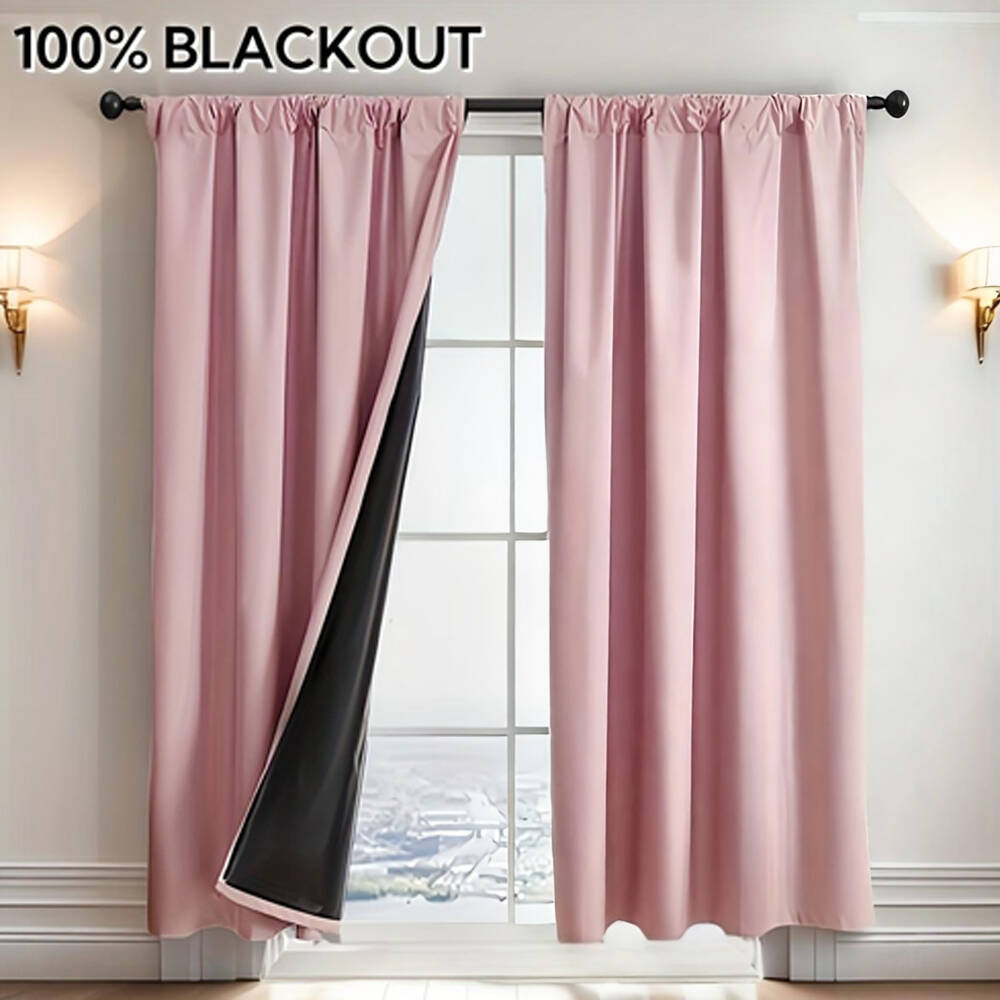 Home Office Gadgets - Tenda Oscurante 100% con Retro Nero,