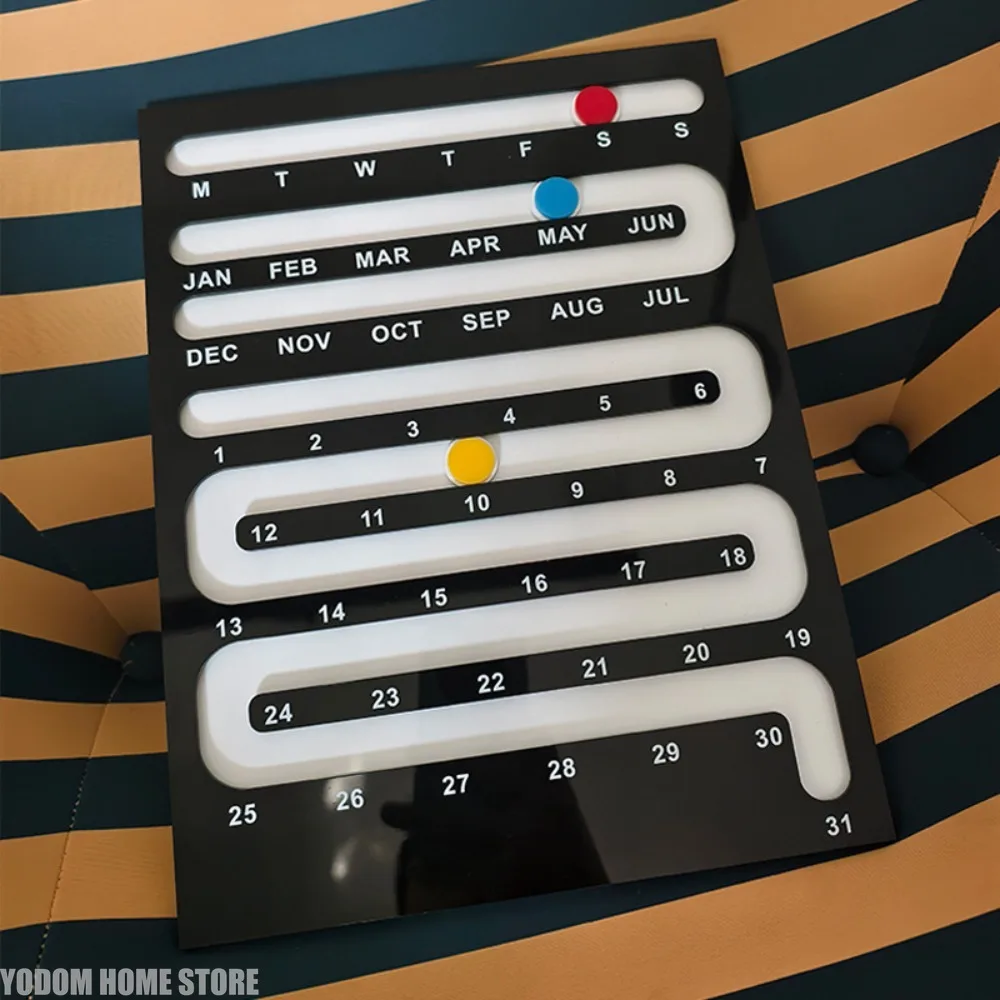 Home Office Gadgets - Calendario perpetuo acrilico nordico - Ornamento
