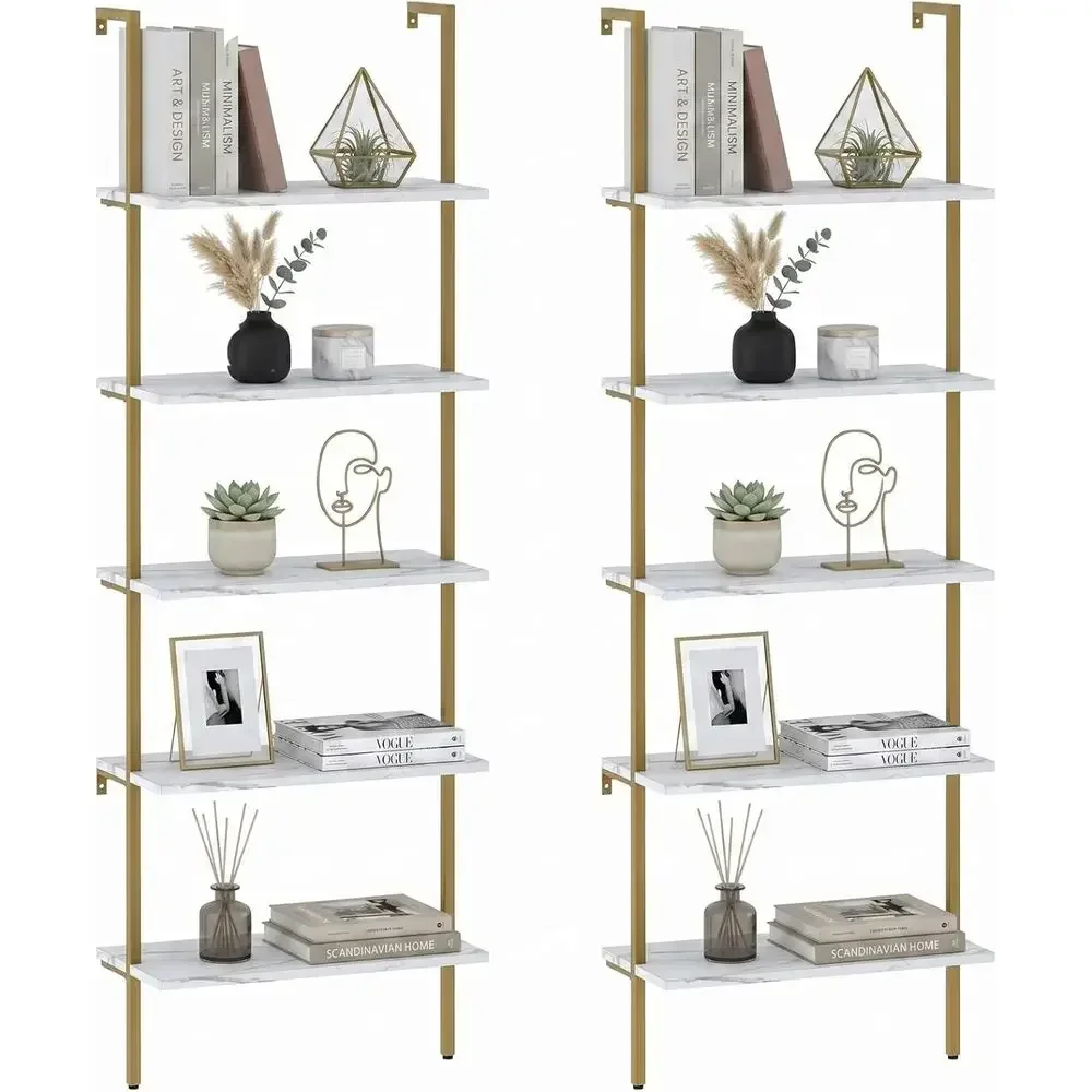 Home Office Bookshelves - Scaffale a 5 Ripiani in Legno