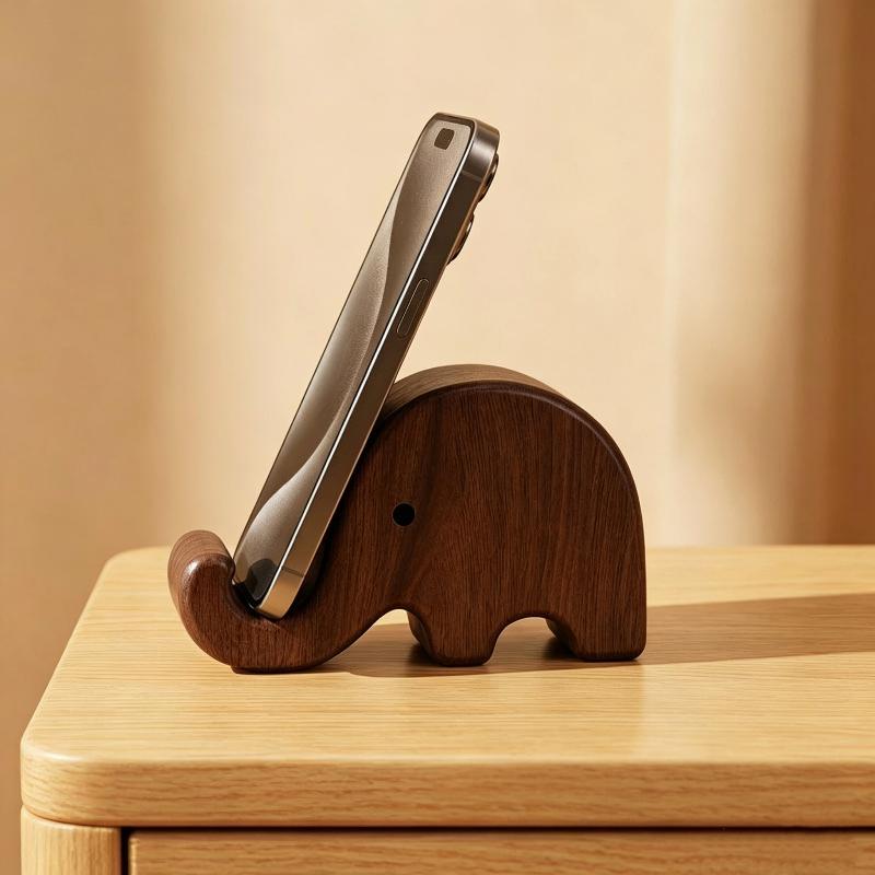Home Office Organization - Semplice Supporto per Telefono in Legno