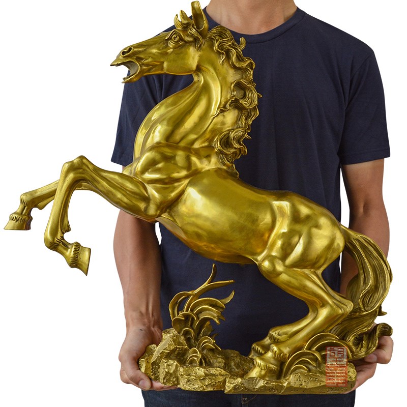 Home Office Feng Shui - Enorme statua di cavallo in bronzo
