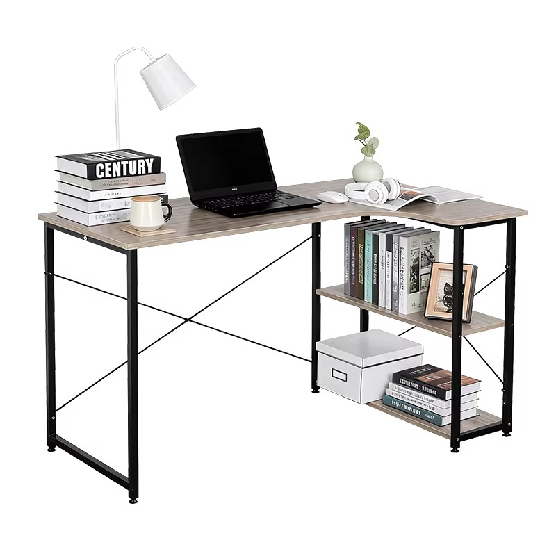 Home Office Bookshelves - Scrivania ad angolo a forma di
