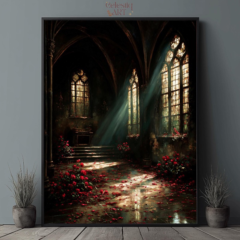 Dark Academia Stampa su tela B - Home Office And Library recensione e prezzo
