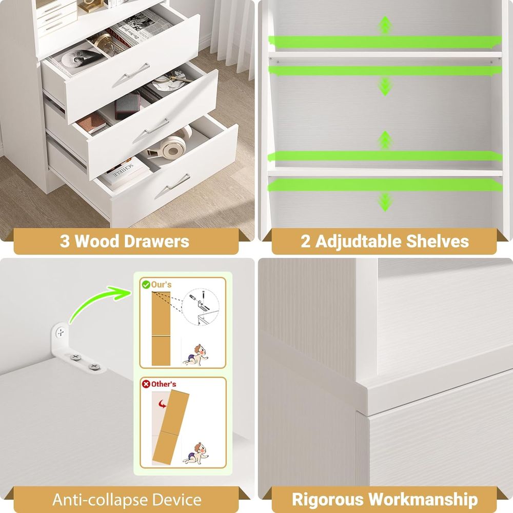 Libreria in Legno Bianco a 6 R - Home Office Bookshelves recensione e prezzo