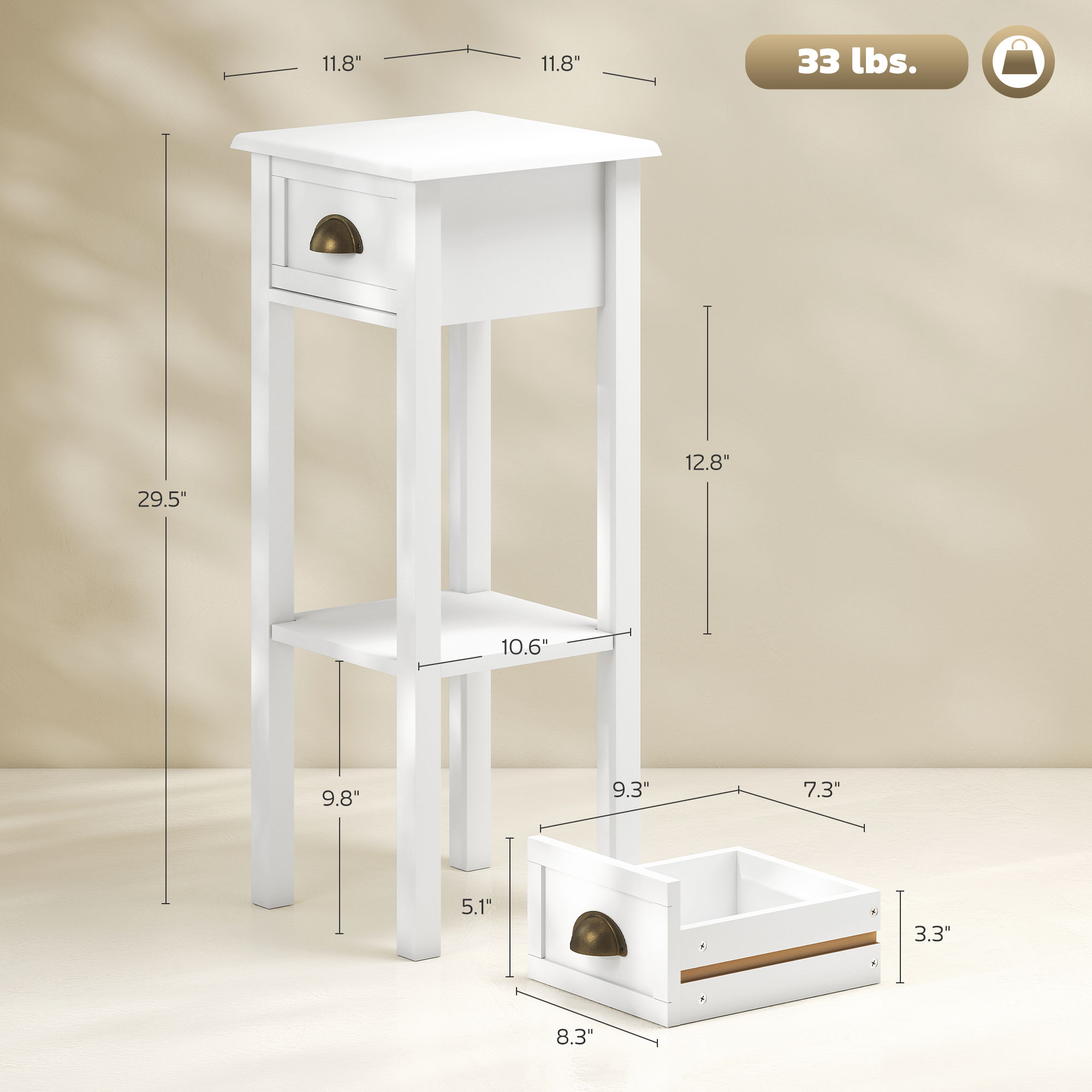 Tavolino stretto Homcom con ca - Desk Drawer Small recensione e prezzo