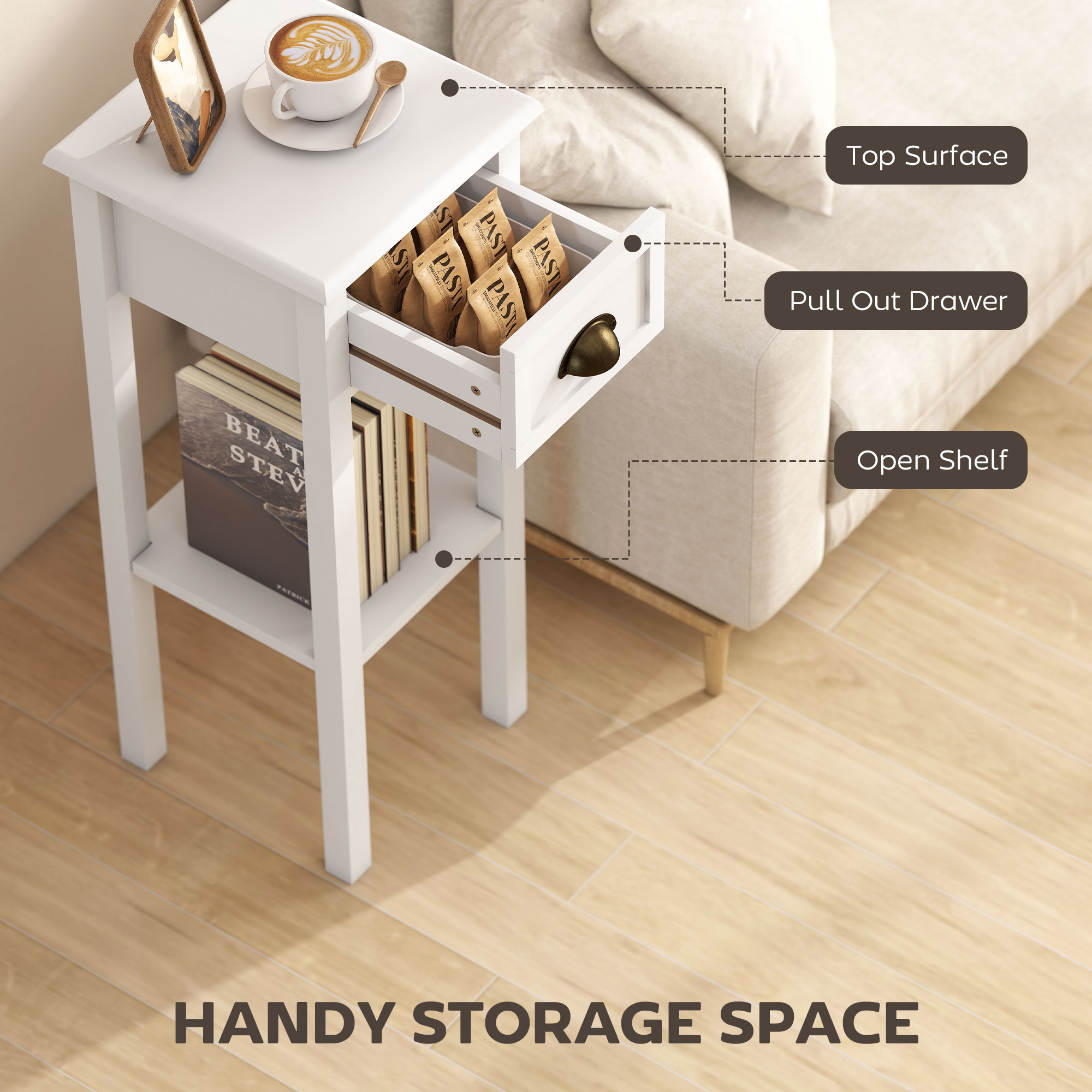 Tavolino stretto Homcom con ca - Desk Drawer Small recensione e prezzo